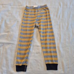 Hanna Andersson size 100 or striped pajama pants gold & gray VGUC
